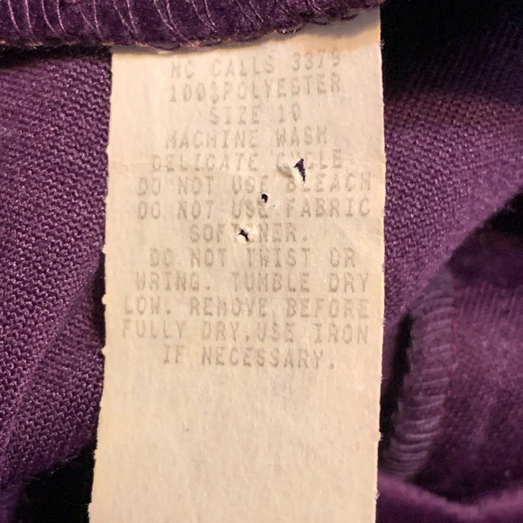 Velvet Maxi Dress Vest Set Purple Gothic Victorian Renaissance Sz 10 Vintage 70s - Picture 13 of 13